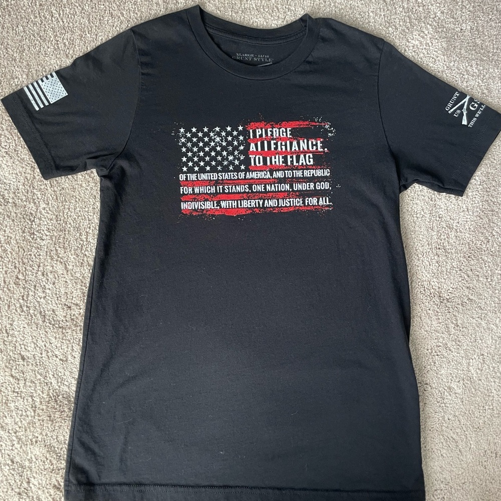 Grunt Style Black Patriotic Short Sleeve Tee